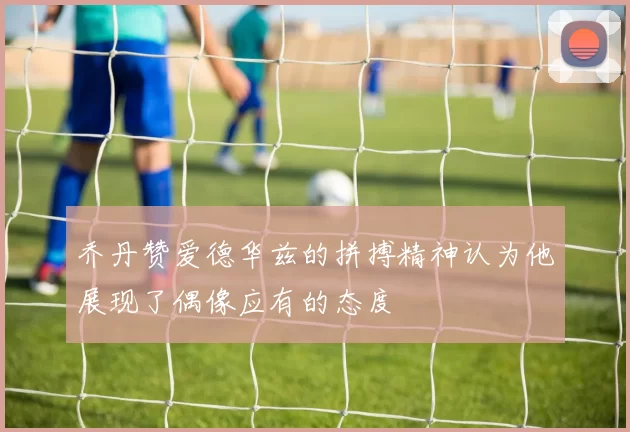 乔丹赞爱德华兹的拼搏精神认为他展现了偶像应有的态度